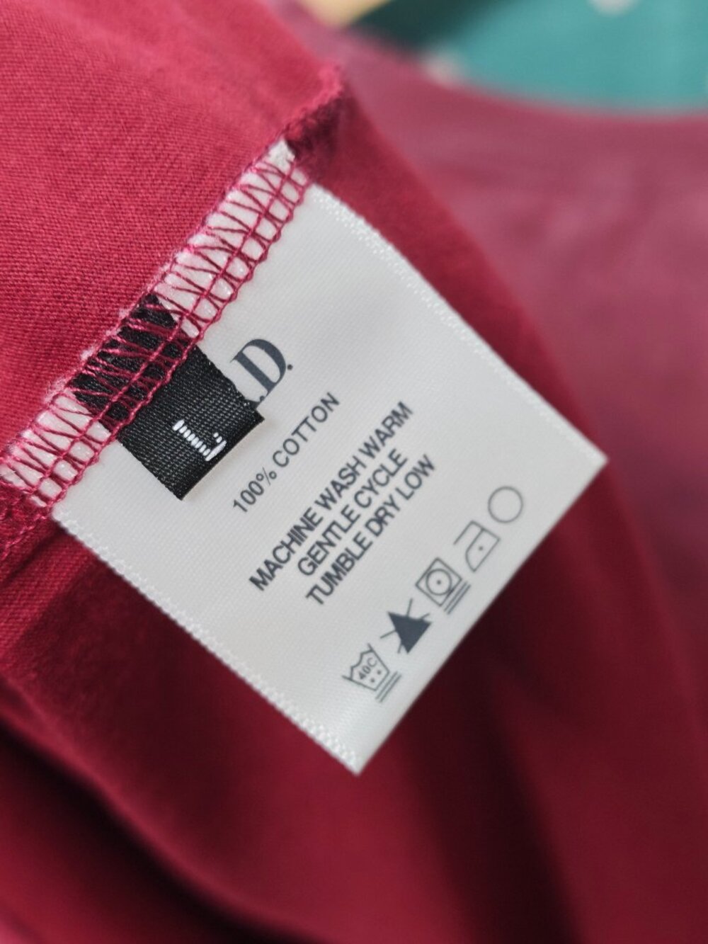 Men Burgundy Enfants Riches Déprimés Distressed Crop T‑Shirt - Picture 8 of 8
